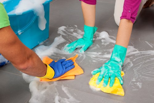 Professional carpet cleaners at work in Uxbridge