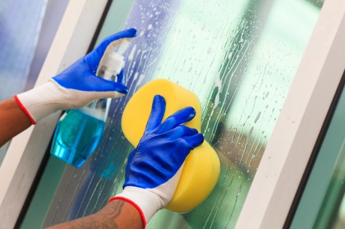 Uxbridge Carpet Cleaners team performing gutter cleaning